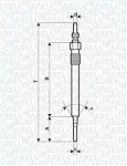 062900061304 MAGNETI MARELLI UY7A Свеча накаливания AUDI/VW 2.7-4.2 TDi