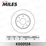 K000124 MILES Диск тормозной передний MITSUBISHI GALANT 8804/CARISMA 9506/ VOLVO S40 9504 (TRW DF1443) K000124