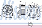 87030 NISSENS Мотор печки отопителя салона
