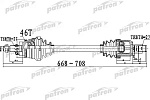 PDS0498 PATRON ПОЛУОСЬ ПЕРЕДНИЙ МОСТ СЛЕВА 27X668X60X27 ABS:46T HYUNDAI ELANTRA (SD) 11 - I30 (A5) 12 - АТ