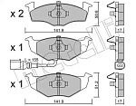 2202063 METELLI Колодки тормозные дисковые | перед |