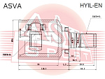 HYILEN ASVA ШРУС ВНУТРЕННИЙ ЛЕВЫЙ 36X36.2X31