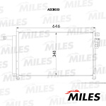 ACCB033 MILES Конденсер KIA RIO 1.4/1.6 05-