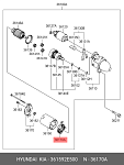 361592E500 HYUNDAI / KIA ДЕРЖАТЕЛЬ ЩЕТОК СТАРТЕРА