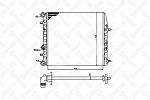 1026241SX STELLOX радиатор системы охлаждения!\ VW Polo IV 1.2-1.4i/1.9SDi 02>