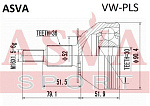 VWPLS ASVA ШРУС НАРУЖНЫЙ 30x52x36