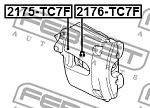 2176TC7F FEBEST Поршень тормозного суппорта | перед прав/лев |