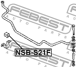 NSBS21F FEBEST ВТУЛКА СТАБ MAZ E2000/E2200 SD/SR 97- ПЕР