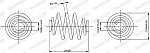 SP2085 MONROE Пружина задняя VAG