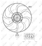 47375 NRF вентилятор охлаждения!\VW Polo,Seat Ibiza/Cordoba 1.2-1.9TDI 02-09