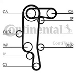 CT957K2 CONTITECH Комплект ремня ГРМ