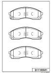 D11166MH KASHIYAMA Колодки тормозные дисковые + противоскрипные пластины HYUNDAI.