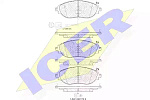 182018 ICER Колодки тормозные дисковые комплект