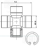 CC517 TRIALLI Крестовина NISSAN NAVARA (05-) (27,02x71,2)