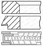 0842480730 GOETZE кольца поршневые! d77x1.2x1.2x2 +0.50 (1)\ Hyundai Solaris/KIA Rio 1.6 G4FA 10>