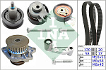 530008931 INA Комплект ГРМ с помпой AUDI/VW A2/GOLF IV 1.4 1997 => (ролик 4шт+ремень 130x20+ремень 58x17+помпа)