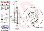 09A55411 BREMBO Диск тормозной передний HYUNDAI GENESIS Coupe 01/08> (заменяет 09.A554