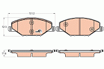 GDB2027 TRW КОЛОДКИ ТОРМОЗНЫЕ ДИСКОВЫЕ