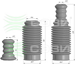 61388412 СЭВИ Чехол амортизатора с буфером хода сжатия универсальный (буфер h84d12) для задней подвески а/м ВАЗ, п