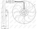 47204 NRF вентилятор охлаждения!\ Audi A3, VW Golf 4/Bora1.4-2.0/1.9TDI 96>