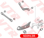 NI0913R VTR Сайлентблок цапфы задней подвески