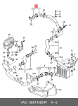 SH10049 SEGMATIC Патрубок турбокомпрессора: V.W. PASSAT V 1.9 TDI AUDI A4 / S4 / A6 / S6 1.9 TDI SKODA OCTAVIA II 1.