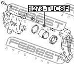 1273TUCSF FEBEST Ремкомплект дисковых тормозов