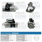 5035244 MEAT & DORIA Стартер 12V 2,2KW Hyundai Porter, Mitsubishi Pajero I 2.5 D.