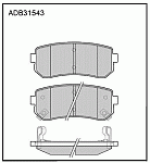 ADB31543 ALLIED NIPPON "Колодки торм. HYUNDAI KIA i30 (FD) 0711