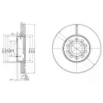 BG3833C DELPHI Диск тормозной | перед |