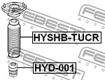 HYSHBTUCR FEBEST Пыльник амортизатора заднего HYUNDAI TUCSON 2004-2010 переднего