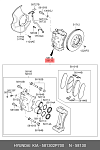 581302P700 HYUNDAI / KIA ТОРМОЗНОЙ СУППОРТ