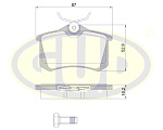 GBP026305 G.U.D. КОЛОДКИ ЗАД SKODA OCTAVIA. VW GOLF IV/PASSAT 1.4