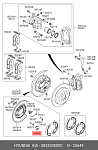 1050880 QUICK BRAKE Ремкомплект стояночного тормоза DAIHATSU: Ypoc 04-06 / HYUNDAI: Terrac