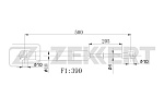 GF2527 ZEKKERT Пружина газовая багажника Kia Rio IV 17-, Stonic 18-.