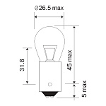 6121510 МАЯК Лампа 12V P21/5W 21/5W BAY15d Маяк 1 шт. картон 61215/10