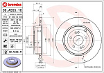 09A55511 BREMBO Диск тормозной задний HYUNDAI GENESIS Coupe 01/08> (заменяет 09.A555.10)