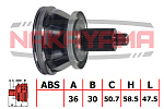 NJ133NY NAKAYAMA ШРУС внешн. к-кт AUDI A2 00-05, SEAT CORDOBA 02-, IBIZA IV 02-, SKODA FABIA 99-, ROOMSTER 06- (36x30