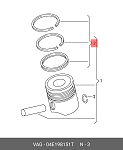 800114110000 KOLBENSCHMIDT КОЛЬЦА ПОРШНЕВЫЕ VAG 1.2 TSI CBZA/CBZB/CBZC D71.0 STD 1.2-1.2-2.0 НА 1 ЦИЛ. (03F 198 151 B/C) KS