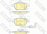 6115502 GIRLING Колодки тормозные AUDI A3/VOLKSWAGEN G5/PASSAT 06>/TOURAN 03>06/CADDY 04> пер.