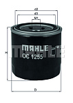 OC1255 MAHLE / KNECHT Замена на OC1673 Фильтр масляный OC1255