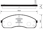 SP1116 SANGSIN BRAKE Колодки тормозные дисковые Kia Carnival 2.5/3.5/2.9CRDi/Sedona 2.5/2.9HPDi 00> SP1116