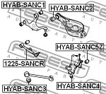 HYABSANC5Z FEBEST Сайлентблок HYAB-SANC5Z