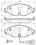 0986494660 BOSCH Колодки тормозные дисковые. Golf VII; Octavia; Leon; Golf VII Variant; A3; A3 Sportback; Passat Variant; Golf Sportsvan; Caddy; Passat; A3 Limousine; Superb; Touran; e-Golf; Passat Alltrack; A3 Sportback quattro; A3 Cabriolet; TT Coupe; G