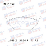 DFP1357 DOUBLE FORCE Колодки тормозные дисковые Double Force