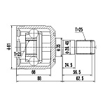 Z87819R ZIKMAR ШРУС ВНУТРЕННИЙ HYUNDAI TUCSON (04--10)