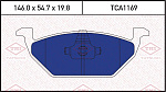 TCA1169 TATSUMI Колодки тормозные дисковые передние