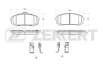 BS1079 ZEKKERT Колодки торм. диск. передн. Kia K5 V 19-, Hyundai Sonata 19-.