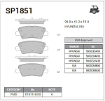 SP1851 SANGSIN BRAKE Колодки тормозные дисковые KIA Soul 1.6i/CRDi 09> SP1851