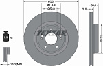 92323605 TEXTAR Диск тормозной GENESIS/KIA G70/STINGER 17- (с покрытием PRO+) пер.